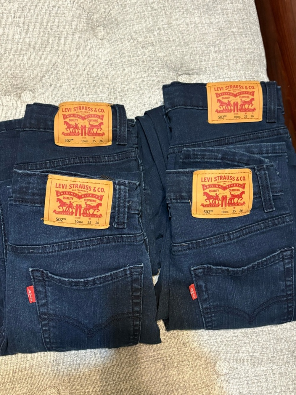 4 Levi's girls Indigo Slim Straight Jeans - Dark Blue 502 Style